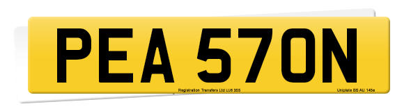 Registration number PEA 570N